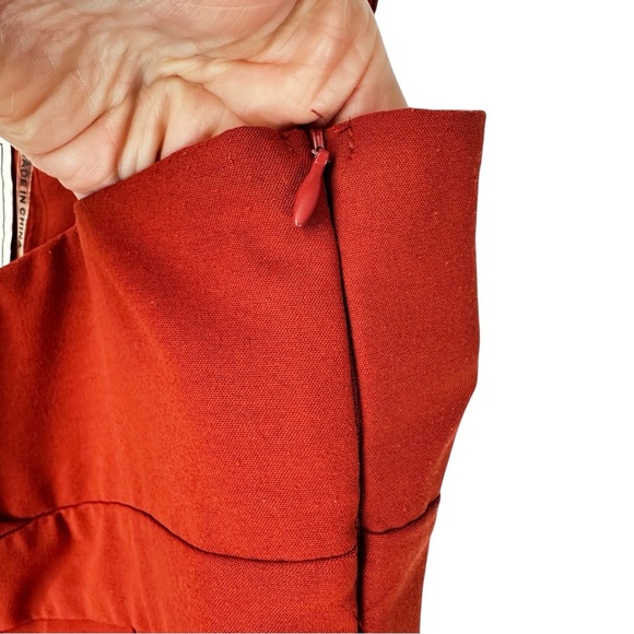 Style Rack Terracotta Jumper Size Large Wide Leg Linen Look Softcore Minimalist - Picture 11 of 13